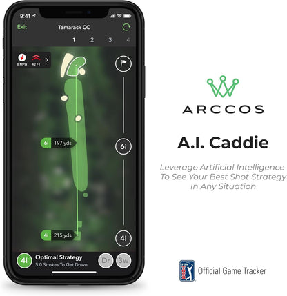 Golf Smart Sensors Swing Trainer Aid - First-Ever A.I. Powered GPS Rangefinder Gen 3+